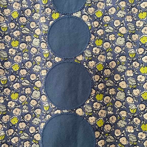 Boden A-Line Blue & Floral Print Cotton Skirt Size US 6L/UK 10L - Picture 3 of 4